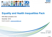 Equality and Health Inequalities Pack: NHS West Lancashire CCG
